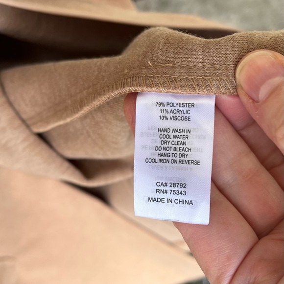 Joie Tan Josie Long Open Duster Cardigan Vest Sz L - Picture 6 of 10